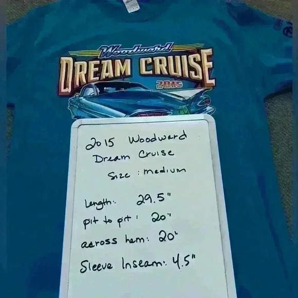 Woodward Dream Cruise 2015 Gildan Men’s Medium Cotton Short Sleeve Graphic Tee - Picture 7 of 7